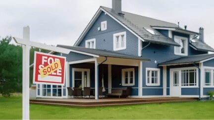 an image of a house with sold sign indicating a quick sale