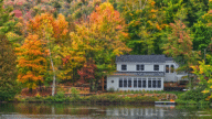 A house nearby lake