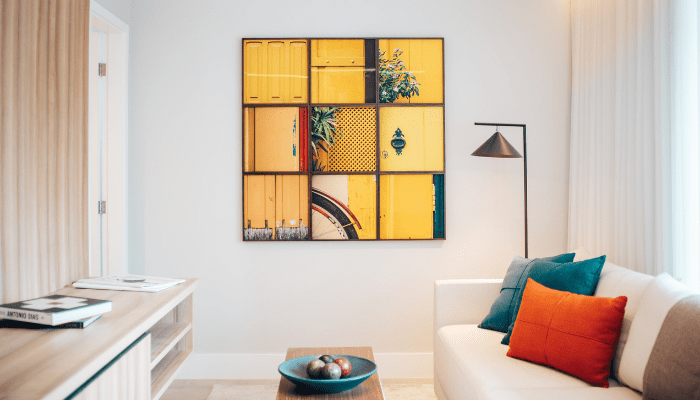 A house that has been staged.