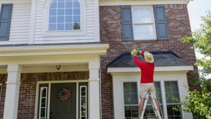 how to clean outside the house