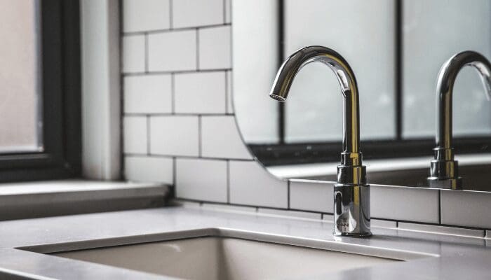 faucet over a sink