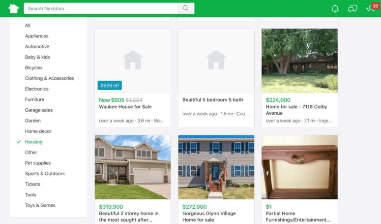 nextdoor local real estate market