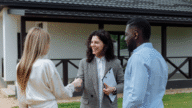 An image of a potential buyer viewing a home