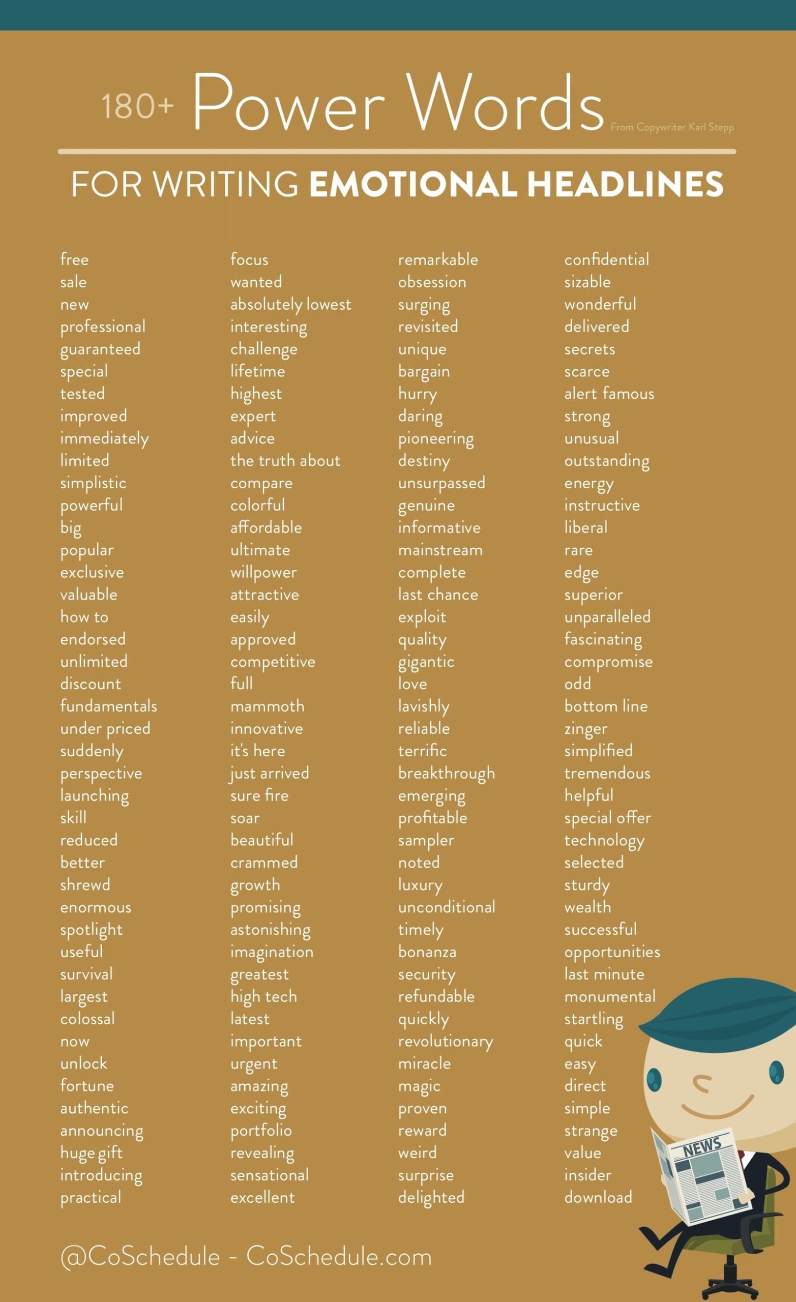 An infographic showing creative descriptive words to use in a real estate listing.