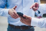 an image of a phone using an app