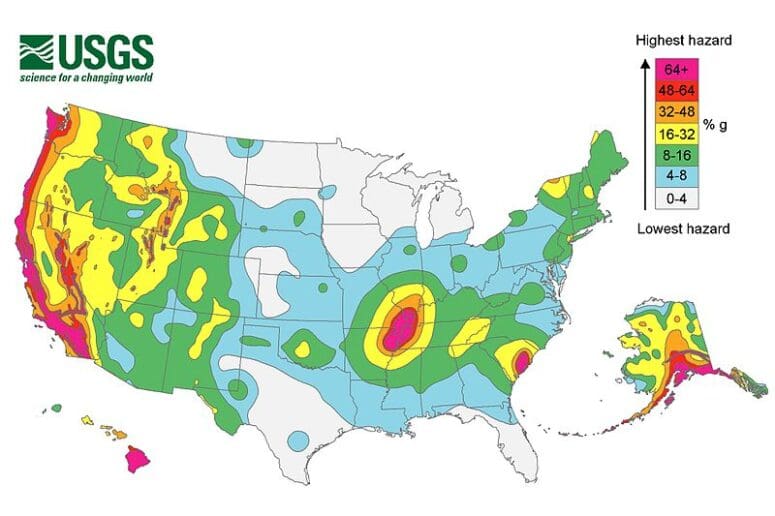 Earthquake map