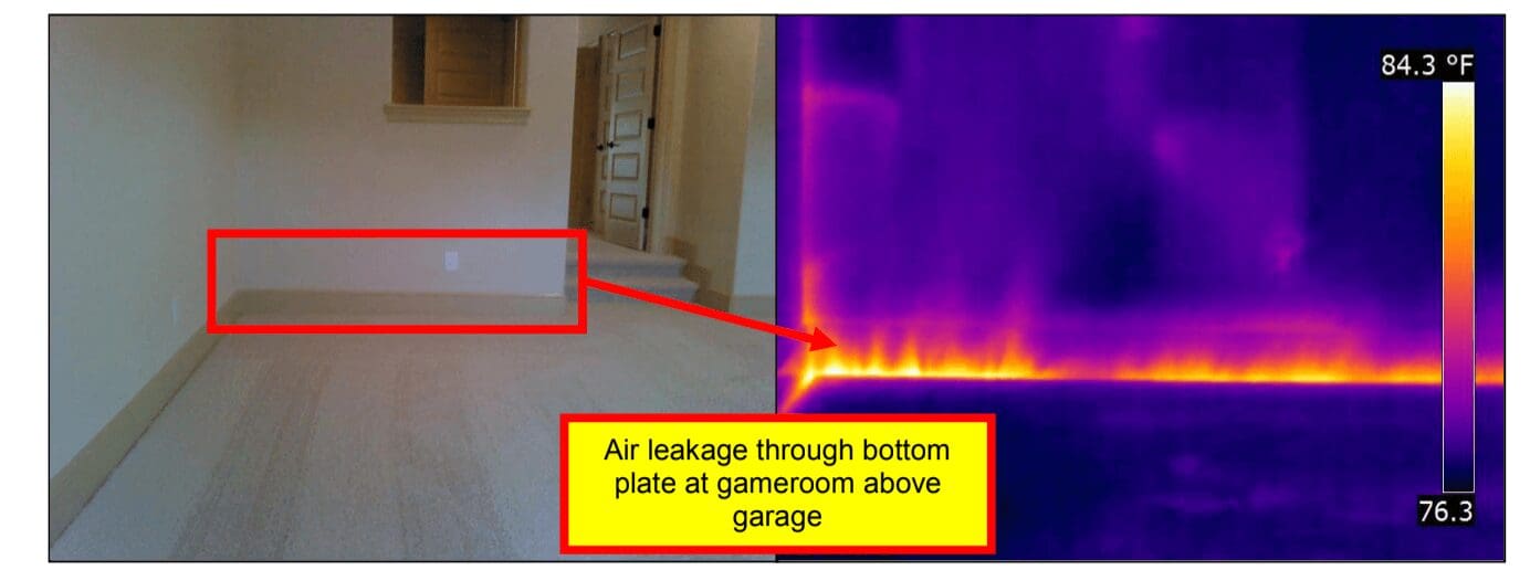 Diagram showing issue zones in home.