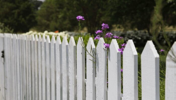 A fence of a home that was bought in retirement.