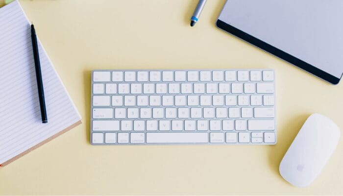 A keyboard used to research selling a house before probate.