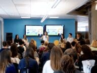 An illustration of HomeLight hosts supporting women in tech