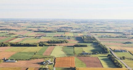 An illustration of a property in a rural setting