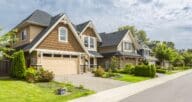 A row of homes with similar listing prices.