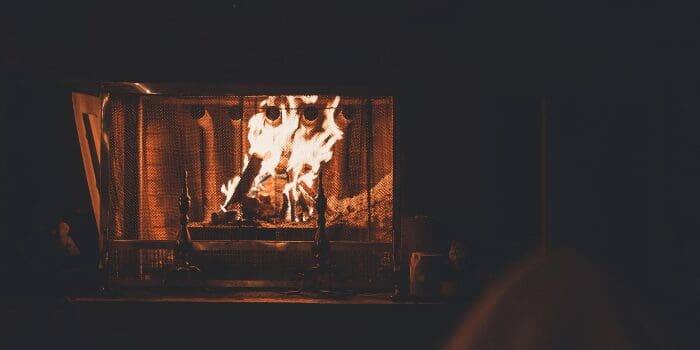 fireplace in a family neighborhood home