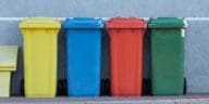 how to hide garbage cans outside - bins
