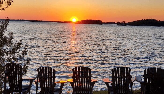 A sunset near rental properties purchased in retirement.