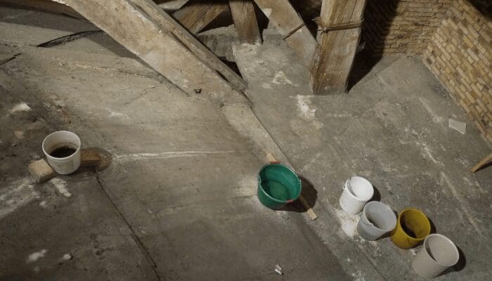 An leaking attic that is a first time home buyer surprises.