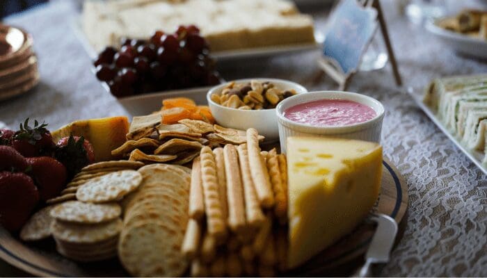 Food following open house etiquette.