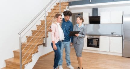 Image of a final walkthrough with clients