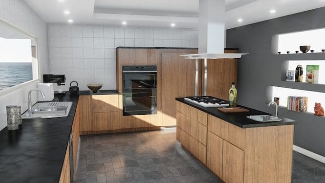 A turnkey house with new appliances in the kitchen
