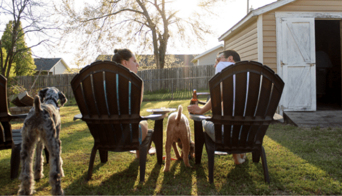 A couple deciding when to rent vs buy a home.
