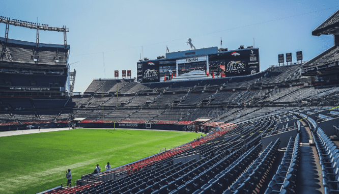 The football stadium in Denver.