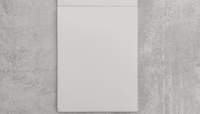 A notepad used to take notes on sunrooms.