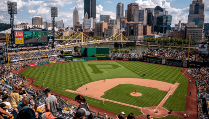 A baseball game in Pittsburgh where you can buy a house.