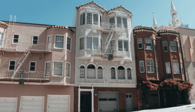 Houses that could be in a market recession.