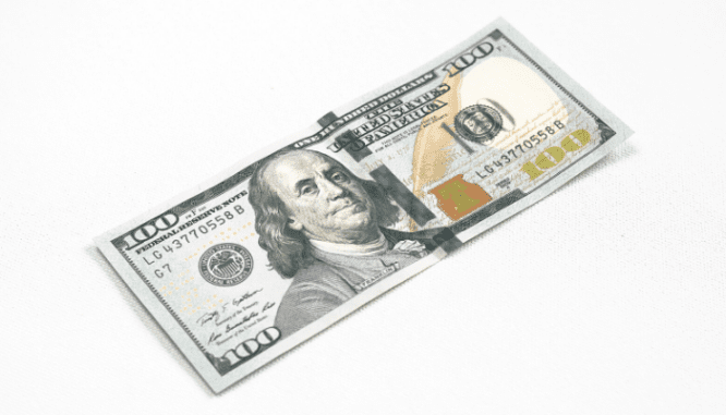 Cash used to buy a house.