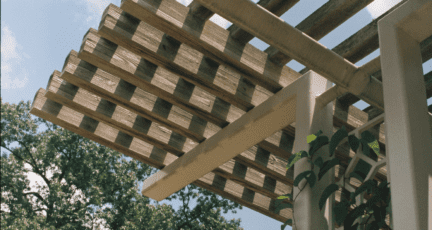 A pergola used for front porch curb appeal.