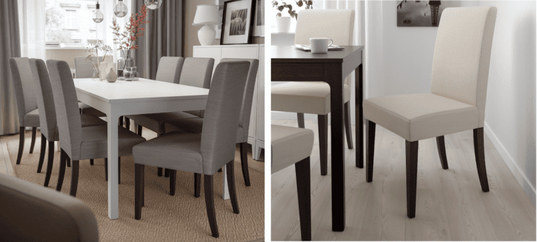 Chairs used for ikea staging.