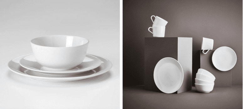 Plates used in ikea staging.