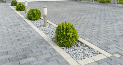 An image of a shared driveway