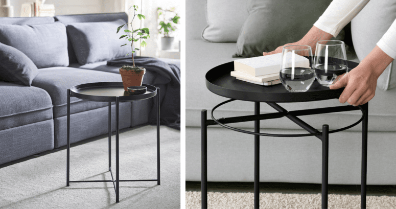 A table used in ikea staging.