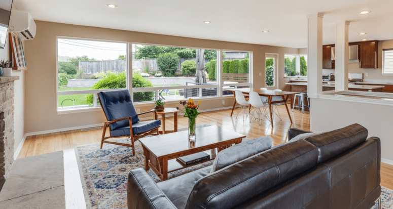 A room with home staging colors.