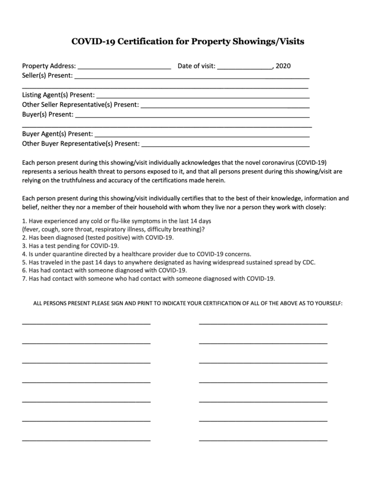 A coronavirus clause for a real estate transaction.