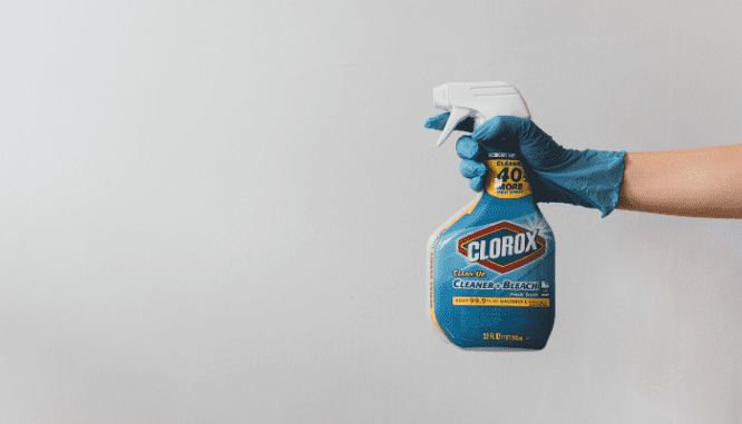 Clorox used during a pandemic.