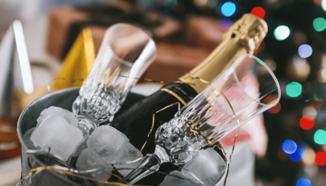 Champagne used for closing day on a house.