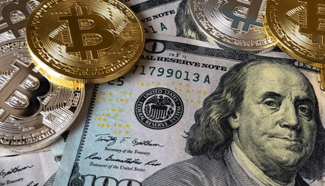 Hundred dollar bills and several coins.