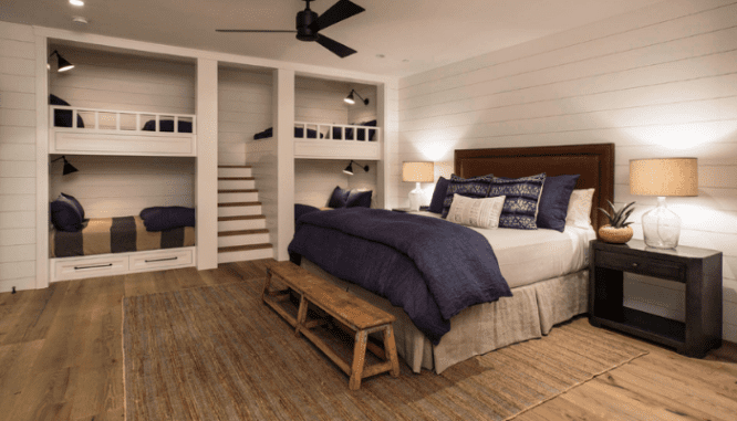 A basement designed to be a bedroom.