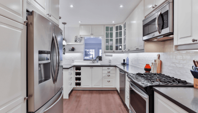 A kitchen in a house where a showing went well.