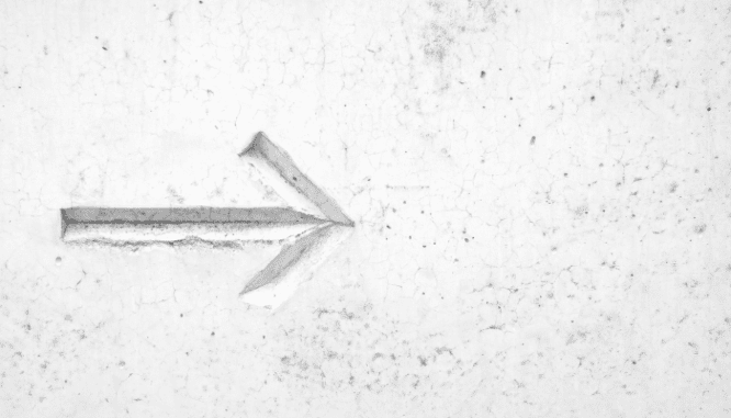 An arrow representing house price history.