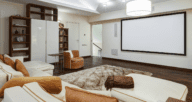 A home theater with increase home value.