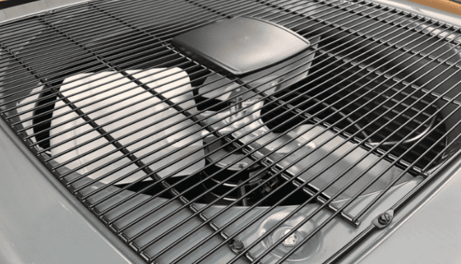 An AC condensor that is maintained each month.