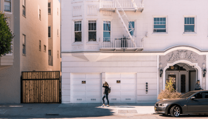 A building used as a real estate investment.