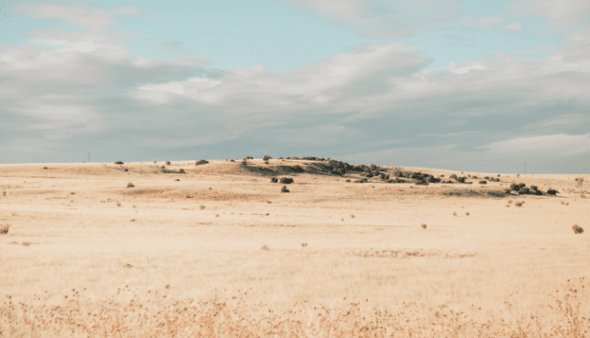 A desert where you can build an earthship home.