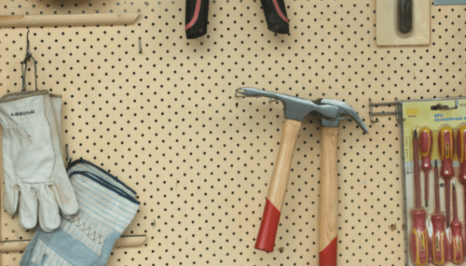 Tools used to complete home improvements.