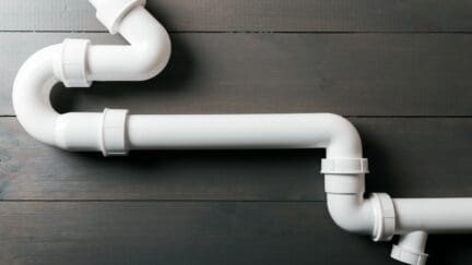 Pipes used to replumb a house.