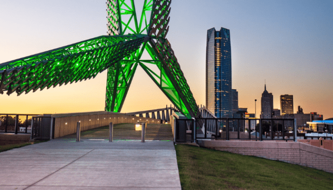 A view of downtown Oklahoma City, where you can buy a house.