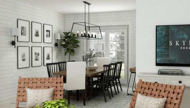 A living room modeling celebrity interior design.